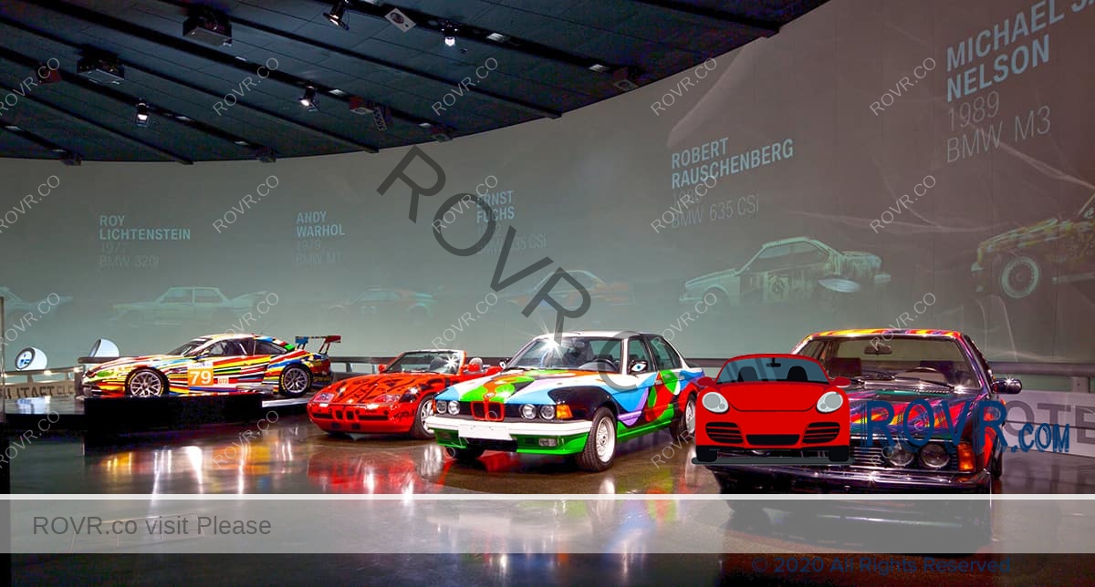 On display are Art Cars that can be seen at the BMW Museum Tour