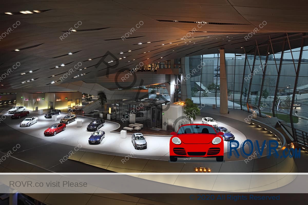 The customer vehicle collection center inside of the BMW Welt in Munich