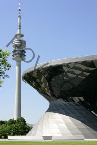 The Olympiapark is directly across the street from the BMW Welt in Munich