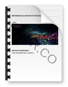 BMW Individual Manufaktur Visualizer PDF Output Sample
